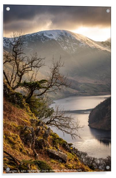 Haweswater .Lake District Acrylic by John Henderson