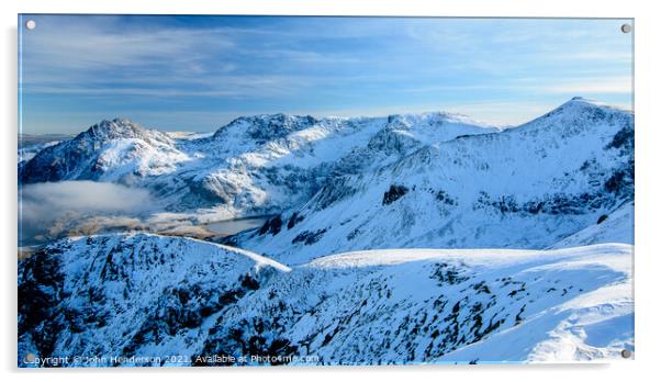 Winter Panorama Acrylic by John Henderson