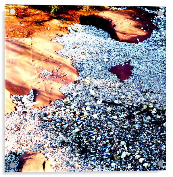 Rock and Sand III Acrylic by George Moug