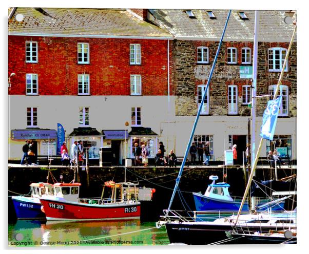 Padstow Harbour, Cornwall, UK Acrylic by George Moug