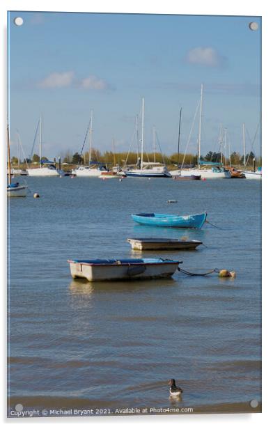 Serenity at Brightlingsea Harbour Acrylic by Michael bryant Tiptopimage
