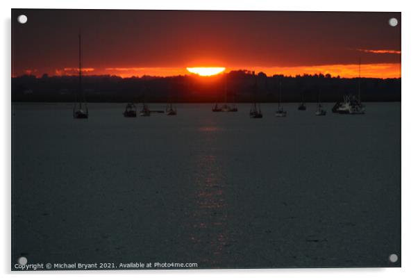  sunset over mersea Acrylic by Michael bryant Tiptopimage