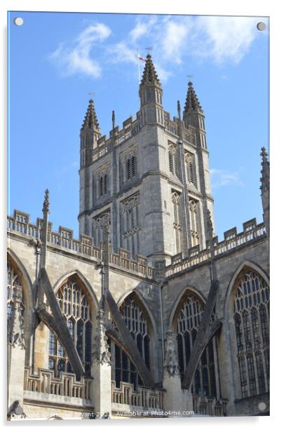 Bath cathedral somerset  Acrylic by Michael bryant Tiptopimage