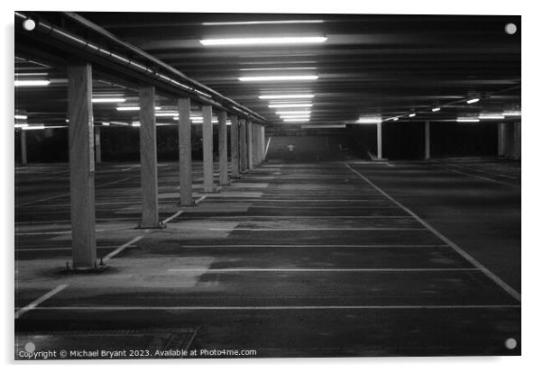 Car park photography  Acrylic by Michael bryant Tiptopimage