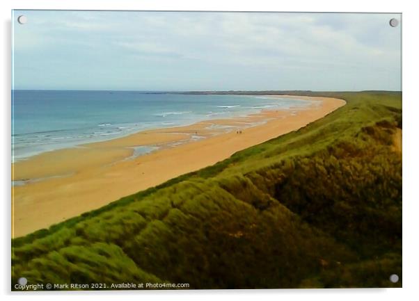 Fraserbergh beach from the top of the dunes  Acrylic by Mark Ritson