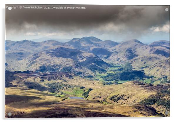 The Lake District from Above Acrylic by Daniel Nicholson