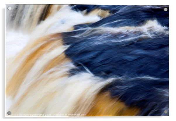 Upper Aysgarth Falls Acrylic by Mark Sunderland