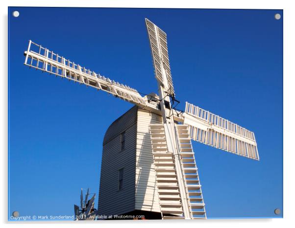 Thorpeness Windmill Acrylic by Mark Sunderland
