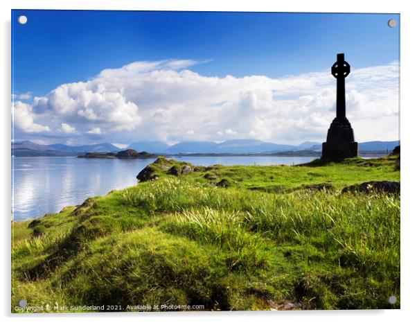 Celtic Cross Monument on Lismore Acrylic by Mark Sunderland