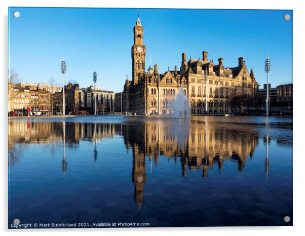 Bradford City Hall Acrylic by Mark Sunderland