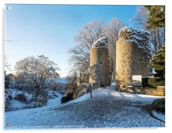 Entrance to Knaresborough Castle Acrylic by Mark Sunderland