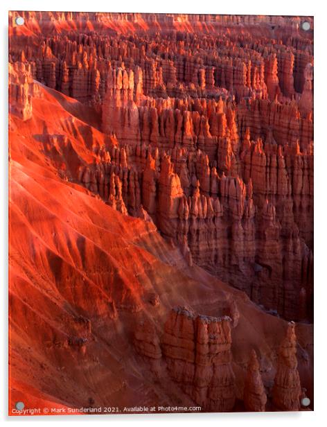 Bryce Canyon at Sunrise Acrylic by Mark Sunderland