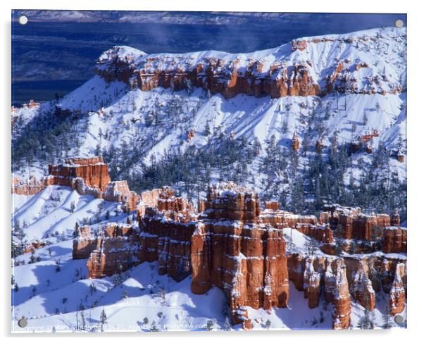 Bryce Canyon in Winter Utah Acrylic by Mark Sunderland
