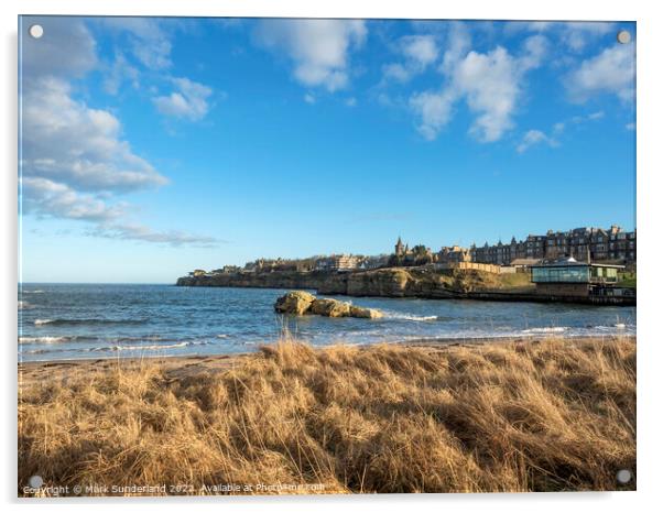 St Andrews from West Sands Acrylic by Mark Sunderland