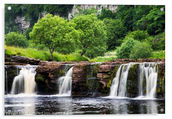 Wain Wath Force in Swaledale Acrylic by Mark Sunderland