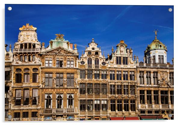 Flemish Architecture in The Grand Place Brussels Acrylic by Mark Sunderland