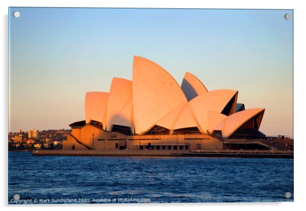Sydney Opera House at Sunset Acrylic by Mark Sunderland