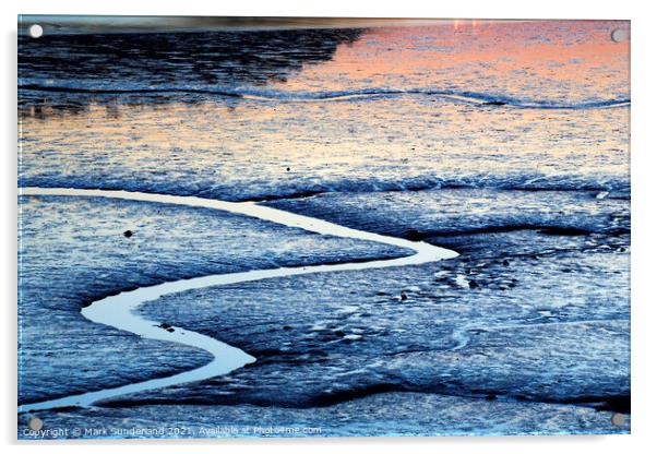 Conway Estuary at Dusk Acrylic by Mark Sunderland