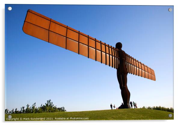 The Angel of The North Acrylic by Mark Sunderland