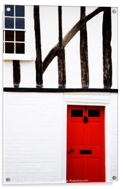 Red Door House at Nayland Acrylic by Mark Sunderland