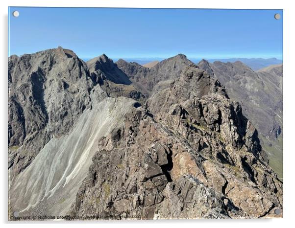 Skye Cuillin Ridge Acrylic by Nicholas Brown