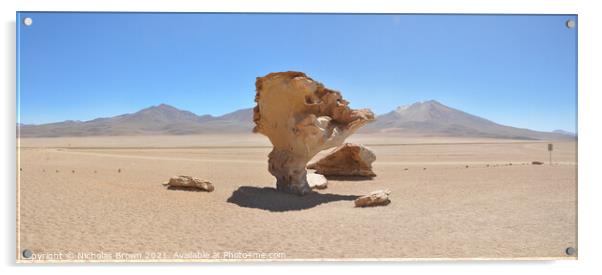 A beach with Atacama Desert in the desert Acrylic by Nicholas Brown