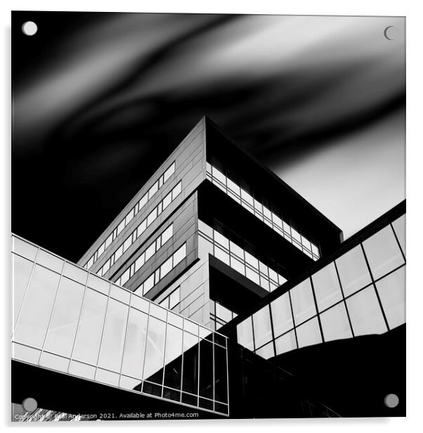 Liverpool Arena monochrome Acrylic by Paul Anderson