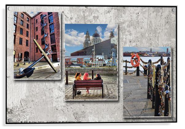 Albert Dock Liverpool. Acrylic by Pat Butler