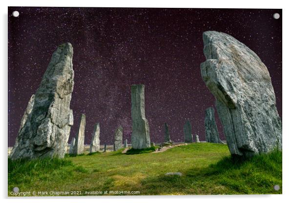 Calanais Standing Stones and Stars Acrylic by Photimageon UK