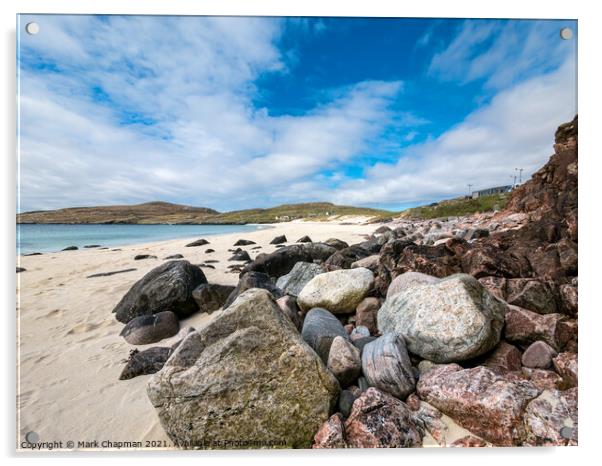 Pebbles on Hushinish beach, Harris Acrylic by Photimageon UK