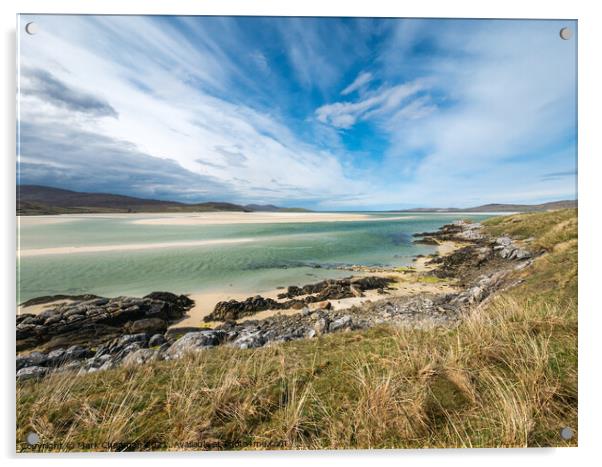 Luskentyre beach and dune grass, Isle of Harris Acrylic by Photimageon UK