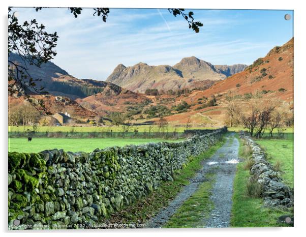 The Langdale Pikes, Cumbria Acrylic by Photimageon UK