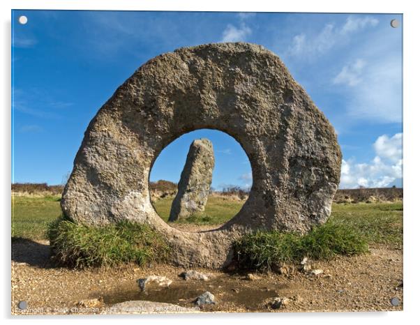 Men an Tol standing stones, Cornwall Acrylic by Photimageon UK