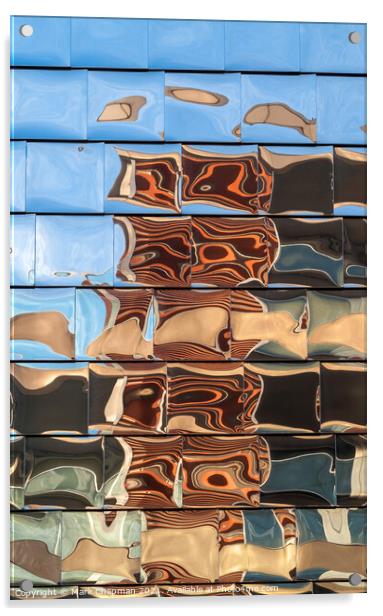 Abstract reflections in mirror tile cladding, Leicester Acrylic by Photimageon UK