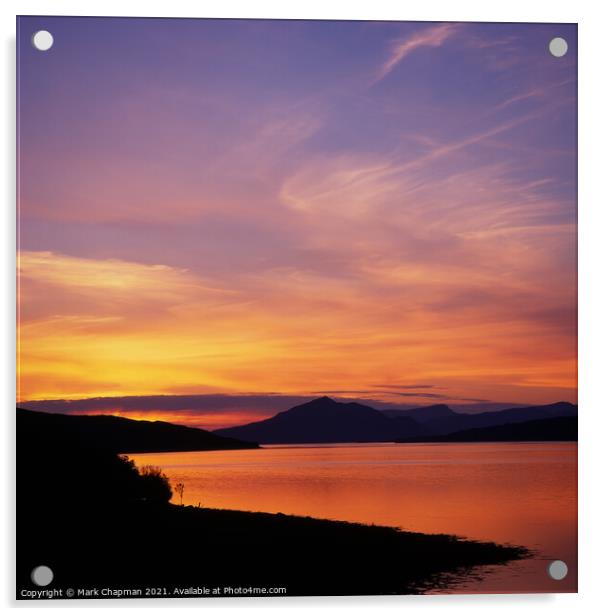 Sunset, Ard Dorch, Isle of Skye, Scotland Acrylic by Photimageon UK