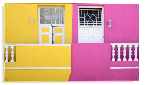 Colourful houses in Bo-Kaap, Cape Town, South Africa Acrylic by Neil Overy
