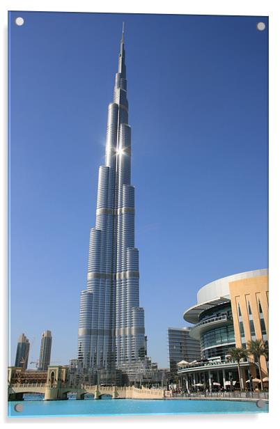 Burj Khalifa, Dubai Acrylic by David Gardener