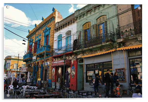 La Boca, Buenos Aires Acrylic by David Gardener