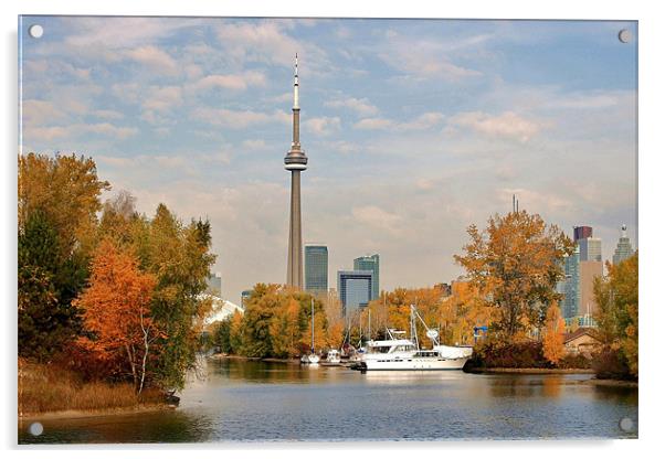 Toronto Skyline from Center Island Acrylic by David Gardener