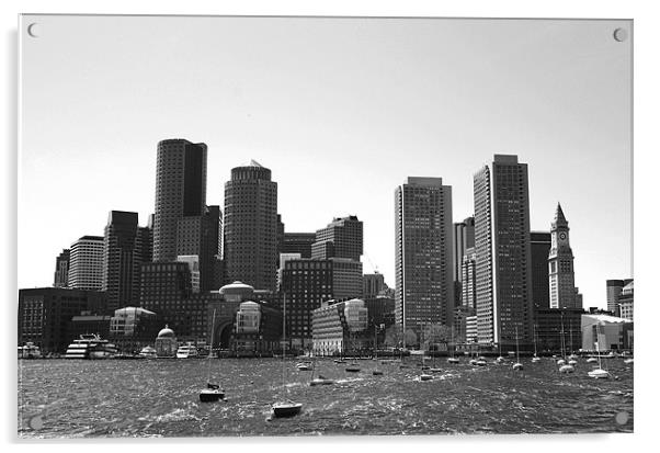 Boston Skyline Acrylic by David Gardener