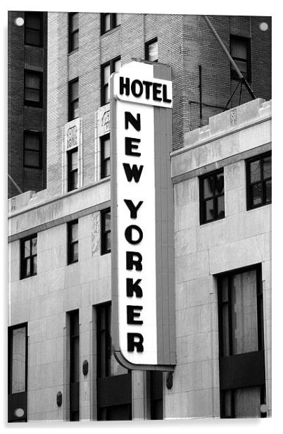 Hotel New Yorker Acrylic by David Gardener