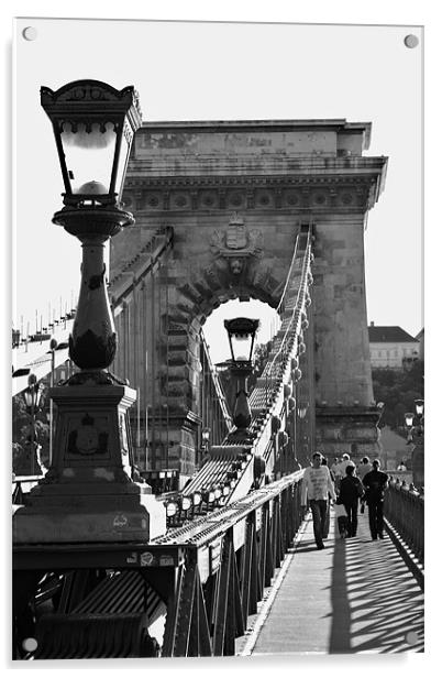 Széchenyi Chain Bridge, Budapest Acrylic by David Gardener