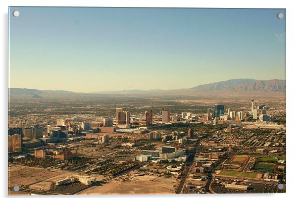 Las Vegas Skyline Acrylic by David Gardener