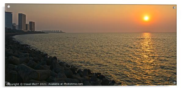 Beautiful pictures of  Mumbai  Acrylic by travel life27
