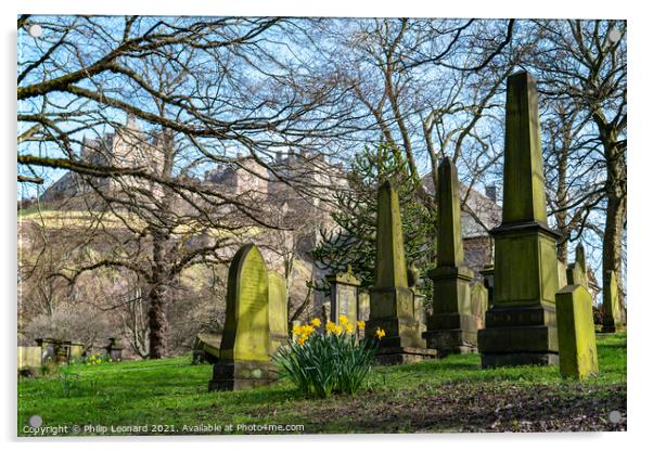 St.Cuthbert's Graveyard Edinburgh Scotland Acrylic by Philip Leonard