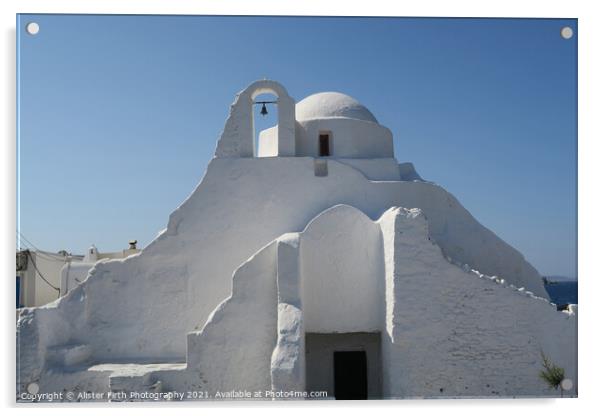 Church of Panagia Paraportiani, Mykonos Acrylic by Alister Firth Photography