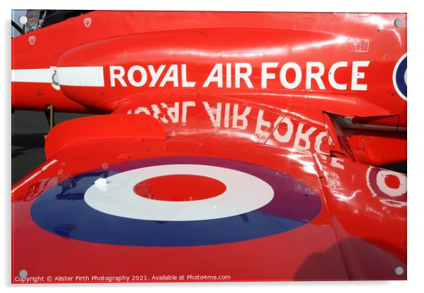 Red Arrows Close up Acrylic by Alister Firth Photography