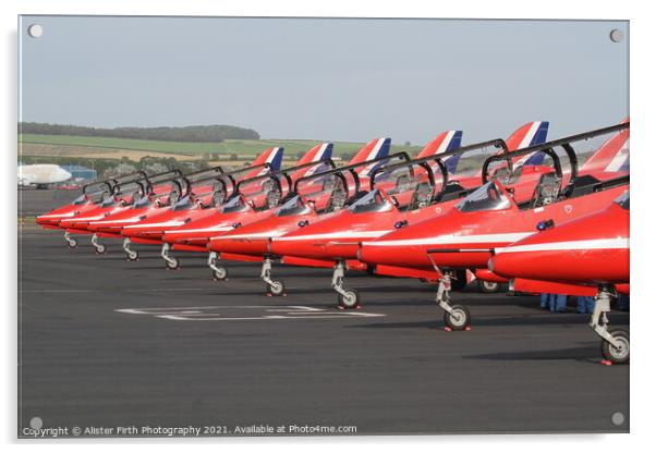 Red Arrows Waiting Acrylic by Alister Firth Photography