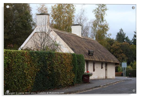 Burns Cottage, Alloway, Scotland Acrylic by Alister Firth Photography