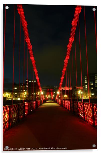 Portland Street Bridge Glasgow Acrylic by Alister Firth Photography